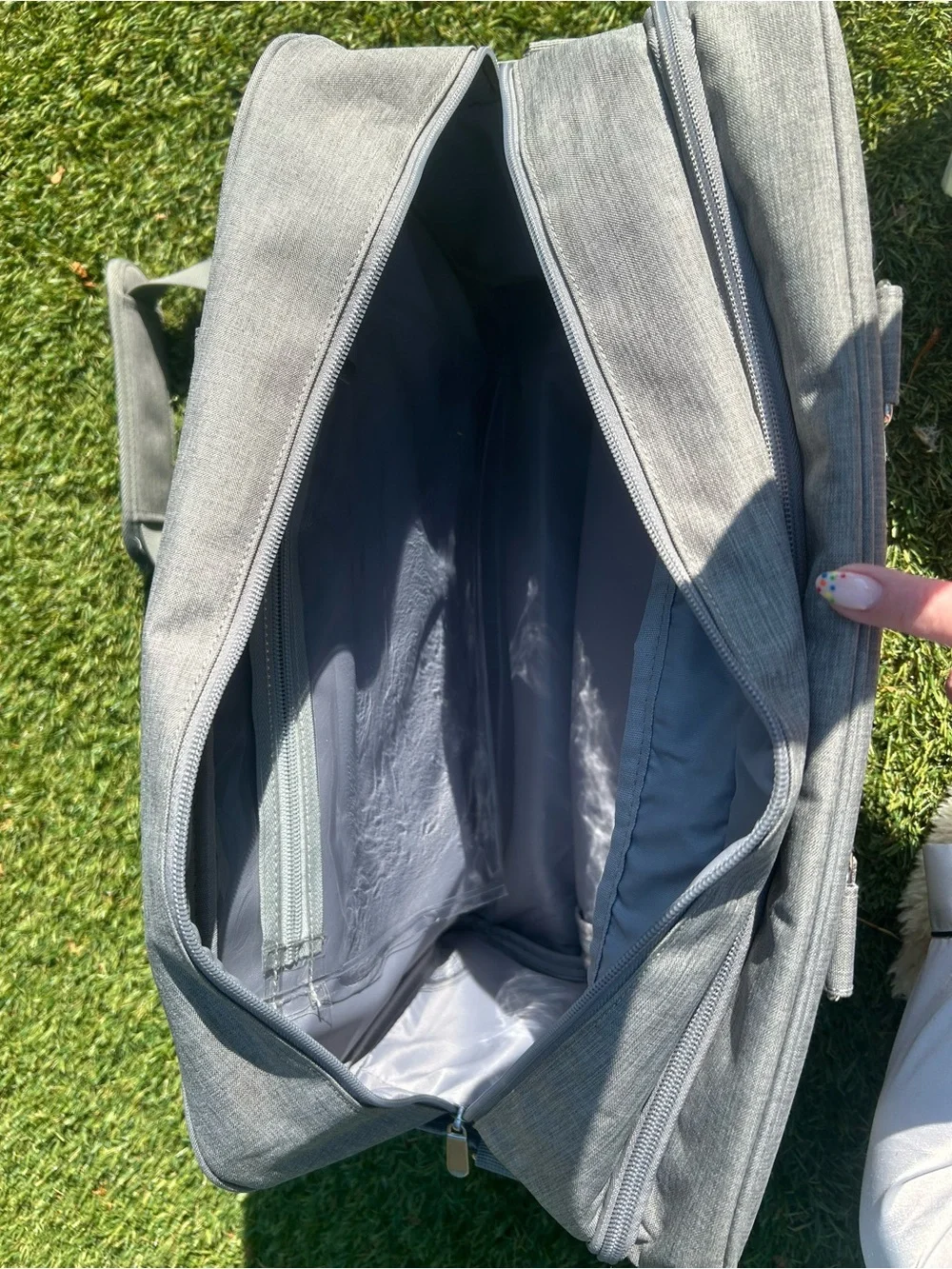BAGSMART Gray Travel Duffel Weekender Carry-On Laptop Overnight Bag Like New